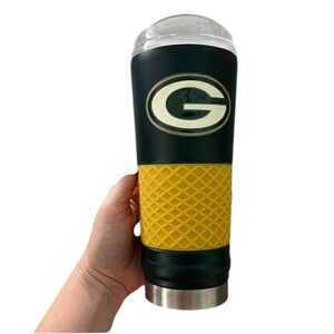 NFL Green Bay Packers Yellow and Green Tumbler Travel Coffee Cup 24 oz